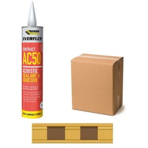 Everbuild AC50 Acoustic Sealant Adhesive White 900ml - 16 Box Pallet Deal