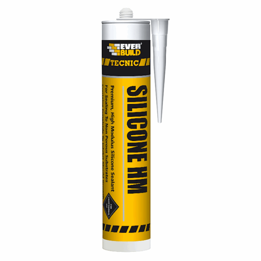 Everbuild Tecnic HM White Fungicidal Bathroom Silicone Sealant HMWE