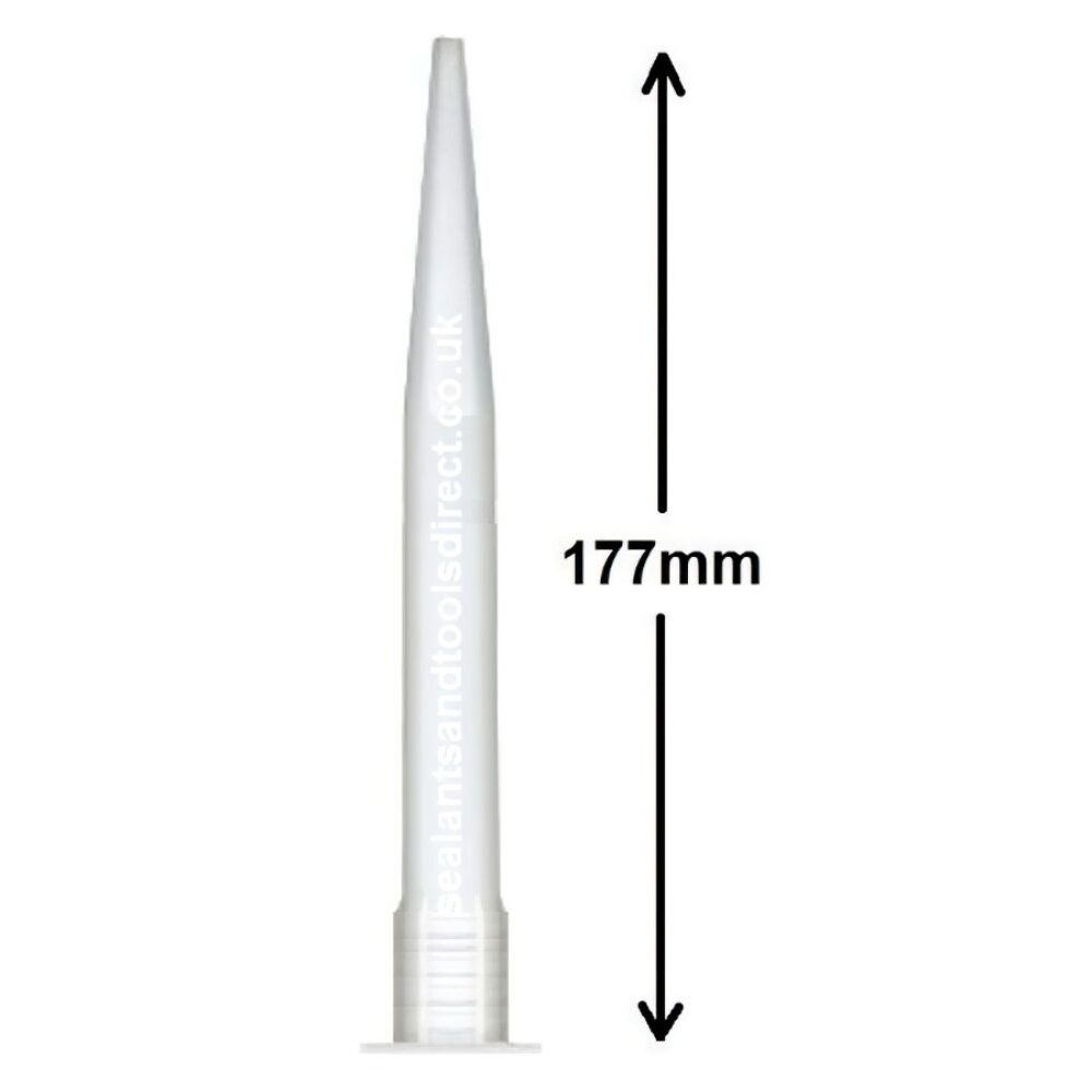 177mm Extra Long Silicone Sealant Nozzles C3 310ml Cartridges 10pk