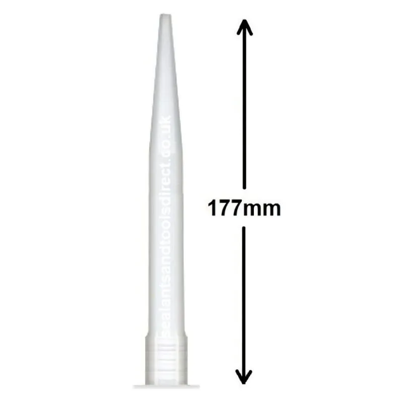 177mm Extra Long Silicone Sealant Nozzles C3 310ml Cartridges 10pk
