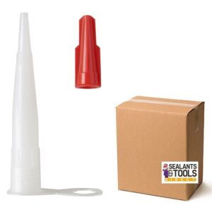 Resealable Screw Top Standard Silicone Sealant Nozzles 50pk NOZRESEAL-50