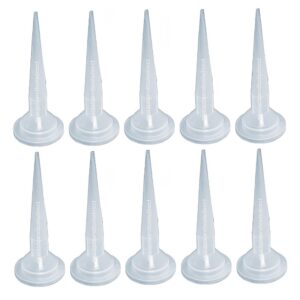 Barrel Sausage Silicone Sealant Gun Nozzles 10pk