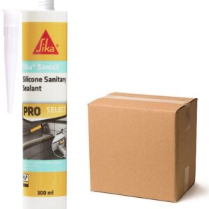 Sika Sanisil Sanitary Bathroom Kitchen Sealant Clear Box of 12