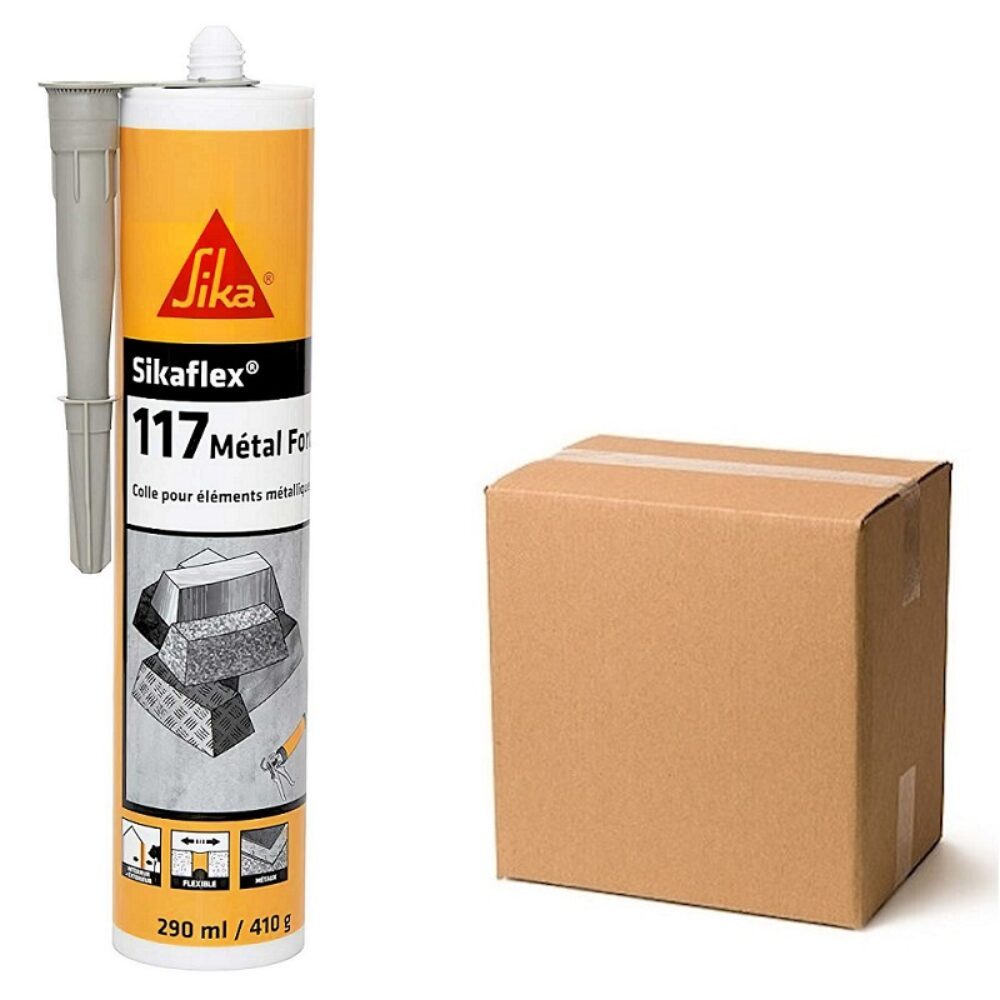 Sika Sikaflex 117 SikaBond AT Metal Force Adhesive Sealant L Grey Box of 12
