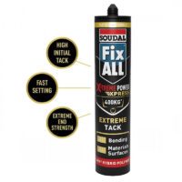 Soudal Fix ALL X-TREME Express 400kg Super Strong Fast Adhesive Box of 12 thumbnail 2