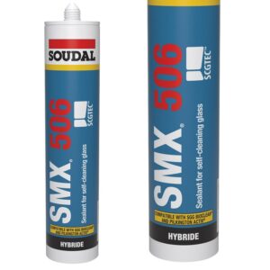 Soudal SMX 506 SCGTEC Self Cleaning Glass Glazing Sealant Black 290ml 119538