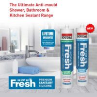 Soudal Stay Fresh Bathroom Kitchen Neutral Silicone Sealant Light Ivory Ral 1015 125924 thumbnail 1